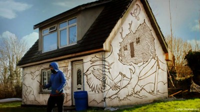 Graffiti On A House