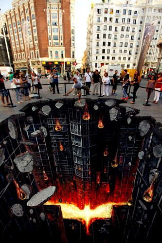 The Dark Knight Rises Chalk Street Art